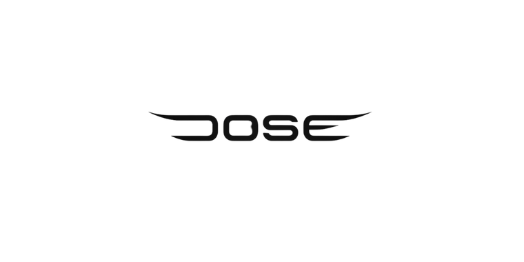 Dose Fuel Logo - Sleek Black Design with Stylized Wings
